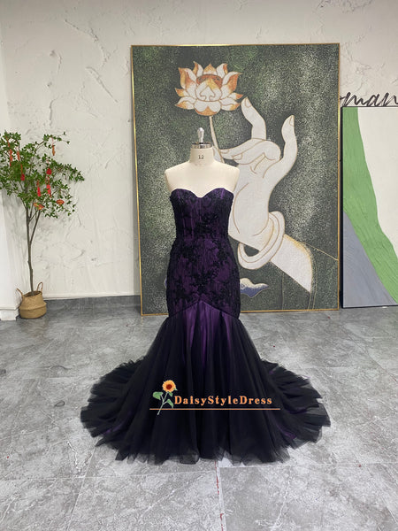 Black and Purple Wedding Dress daisystyledress Black and Purple Wedding Dress daisystyledress