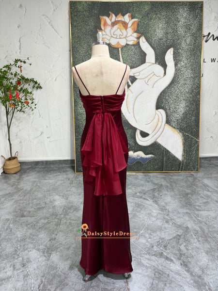 vintage red dress 90s YESSICA C&A Midi Sleeveless - Y2K Women's Fashion wiggles on High/low cut Red 90s Bridesmaid Dresses VINTAGE