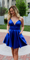 royal blue homecoming dress
