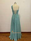 One Shoulder Chiffon Evening Party Dress