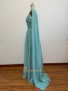 One Shoulder Chiffon Evening Party Dress