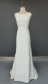 Simple High Neckline Wedding Dress