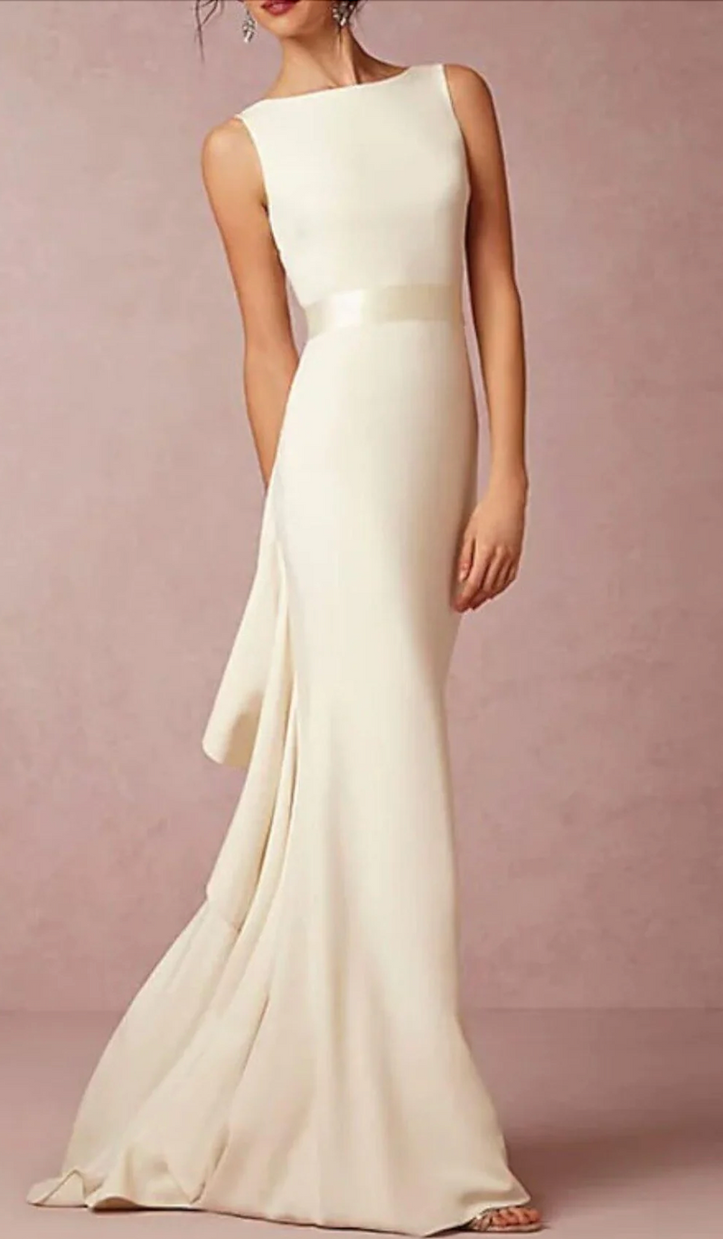 satin wedding dress