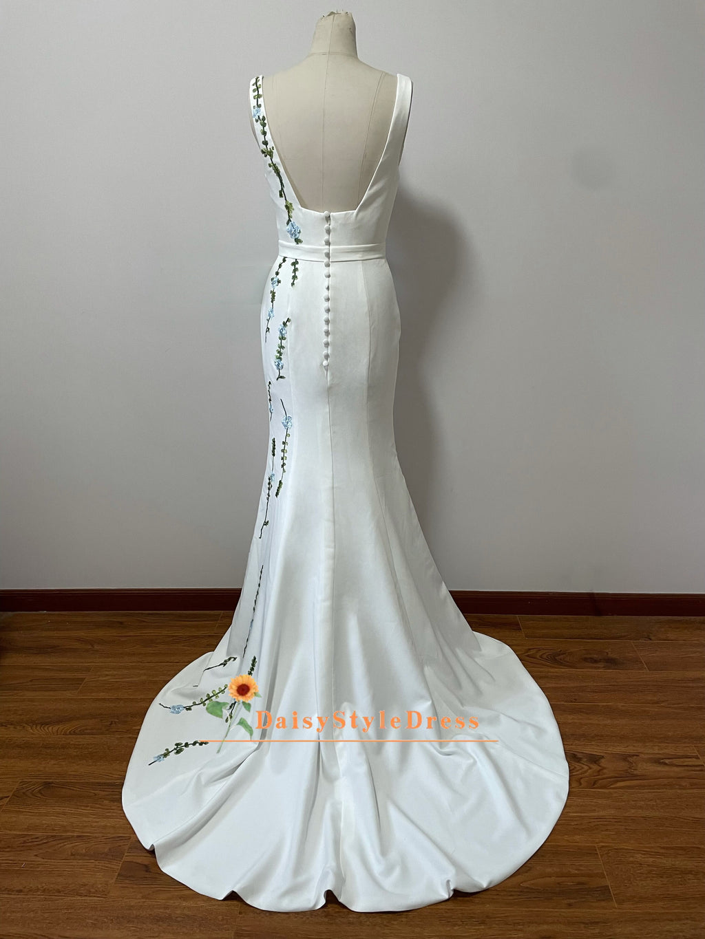 Backless Mermaid Bridal Gown