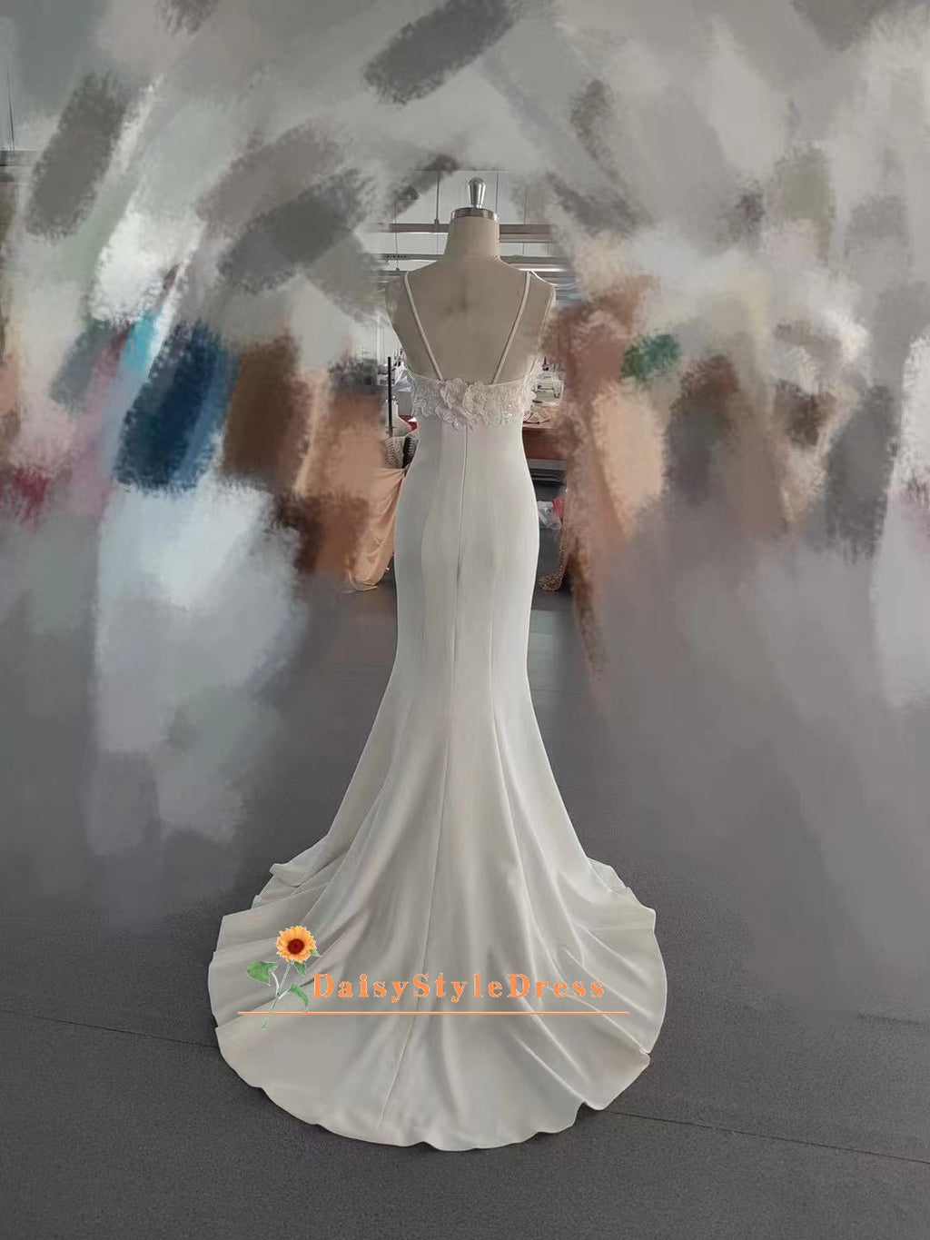 Backless Bridal Dress