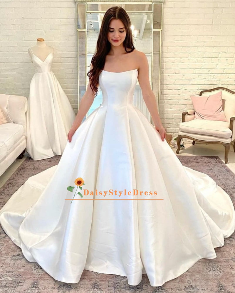 Ball Gown Satin Wedding Gown