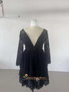 Short Black Wedding Dress