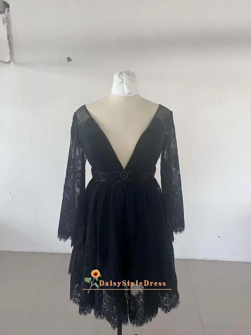 Short Black Wedding Dress
