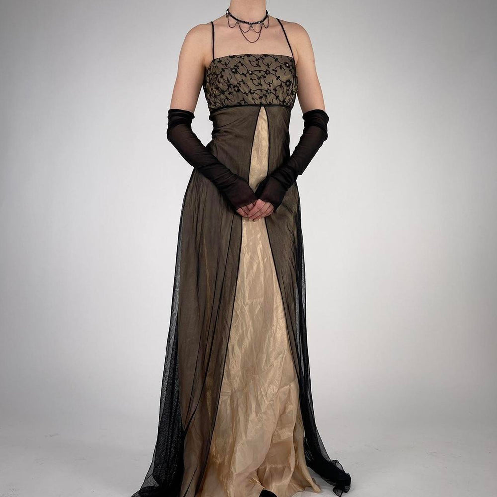 Spaghetti Straps Black Vintage 90S Prom Dress – daisystyledress