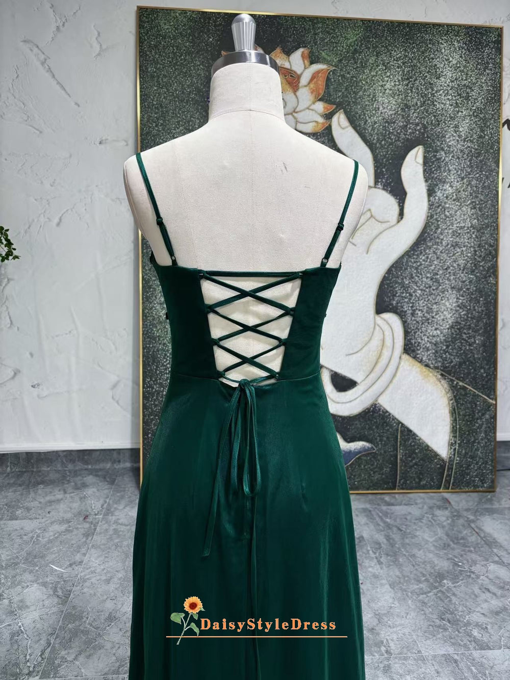 Vintage Black and Green Prom Dress daisystyledress Vintage Black and Green Prom Dress daisystyledress
