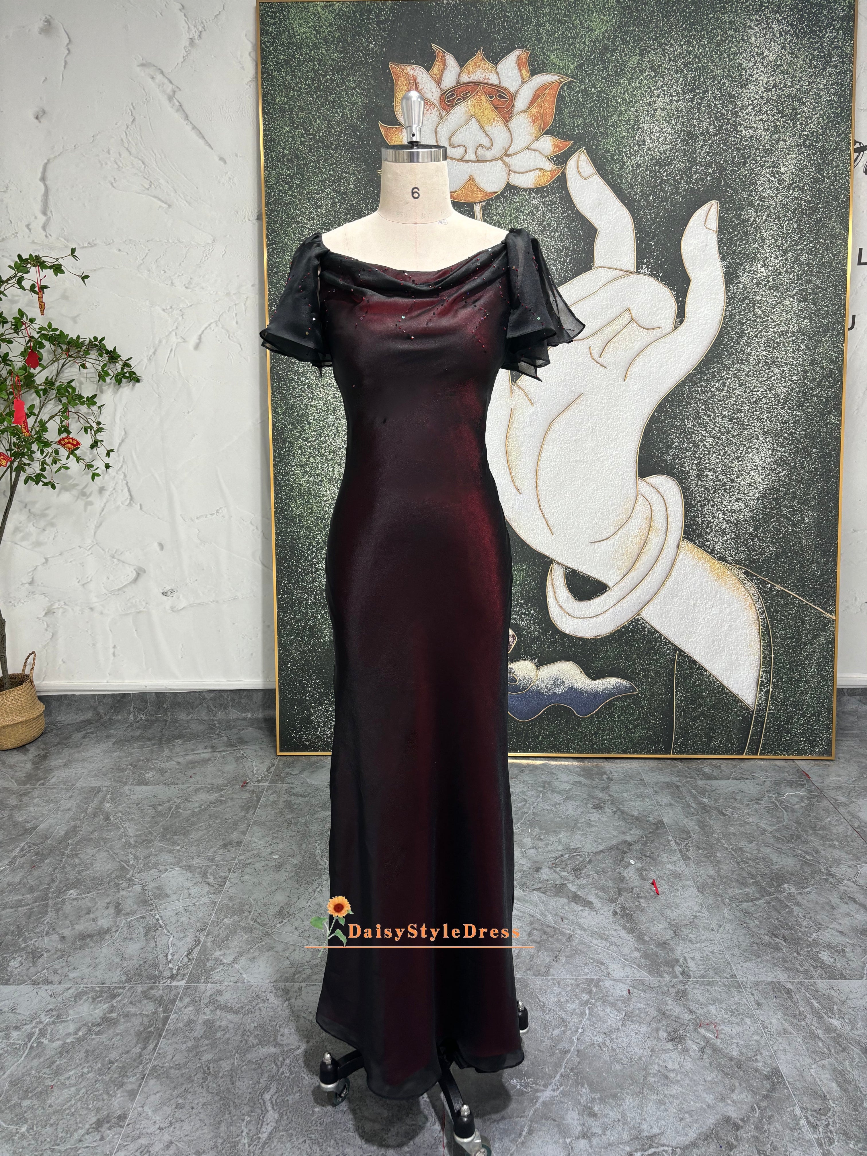princess polly baby blue dress Black and Red Vintage Prom Dress – daisystyledress