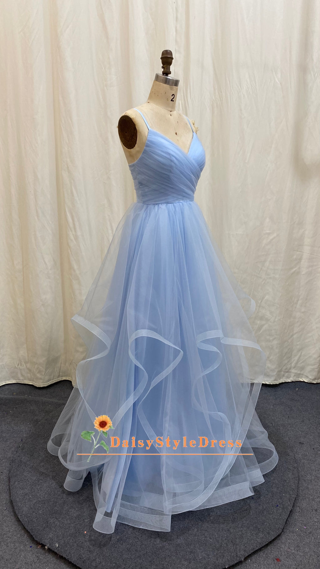 Blue Tulle Party Dress