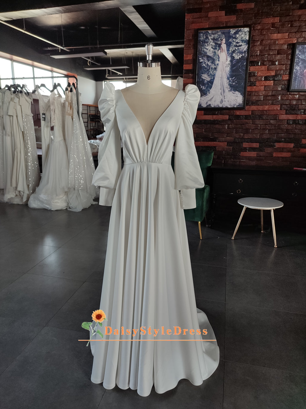 Ivory Satin Wedding Dress