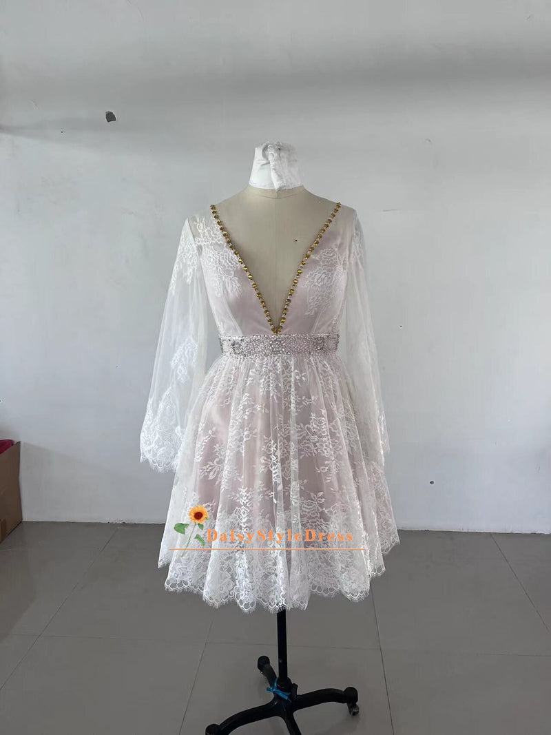 Boho Short Wedding Gown