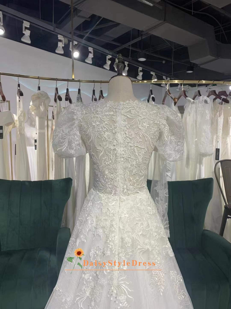 Boho Style Lace Wedding Dress