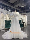 Boho Style Long Sleeve Lace Wedding Dress