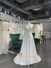 Cap Sleeve Keyhole Back Wedding Dress