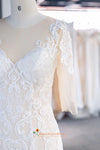 Classic Half Sleeve Lace Wedding Gown