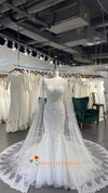 Criss Cross Back Fit and Flare Ivory Wedding Dress