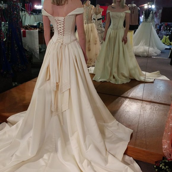 Criss Cross Back Long  Prom Dress