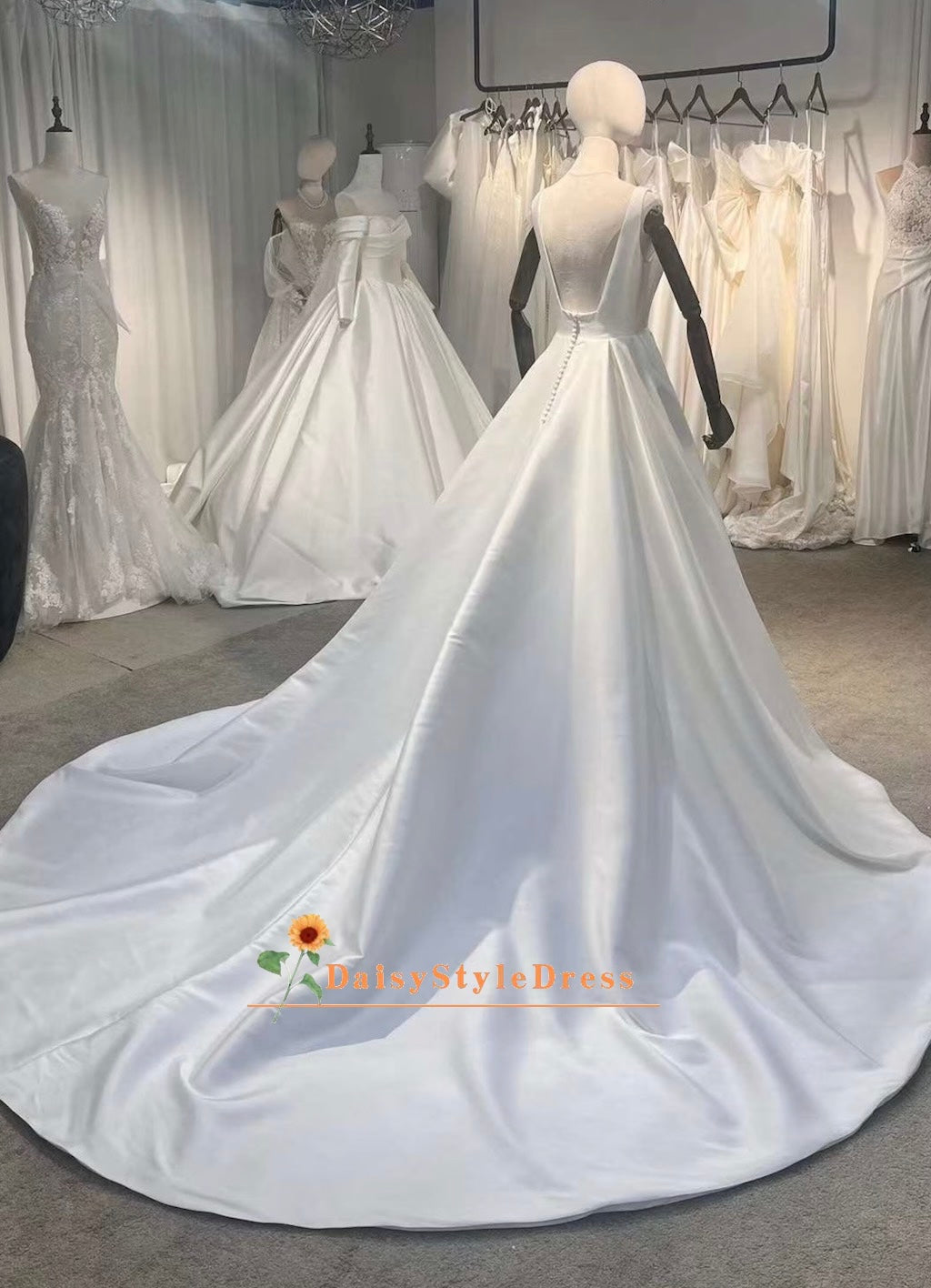 low back wedding dress