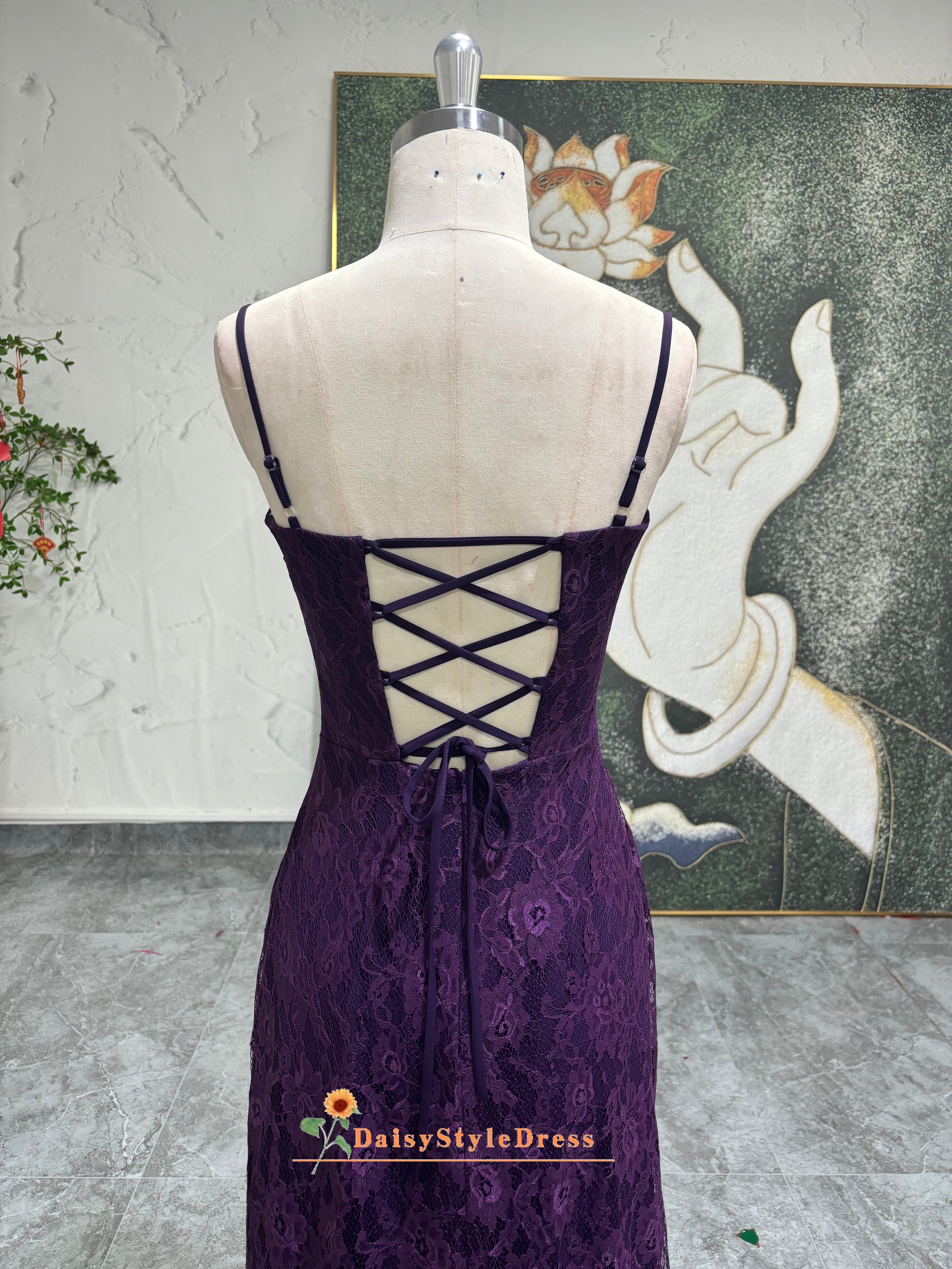 Vintage Deep Purple Prom Dress daisystyledress Vintage Deep Purple Prom Dress daisystyledress
