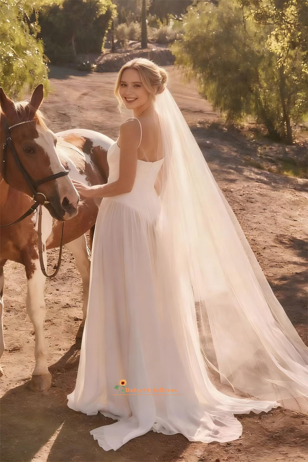 Spaghetti Straps Wedding Dress