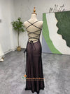 Black and Pink Prom Dress