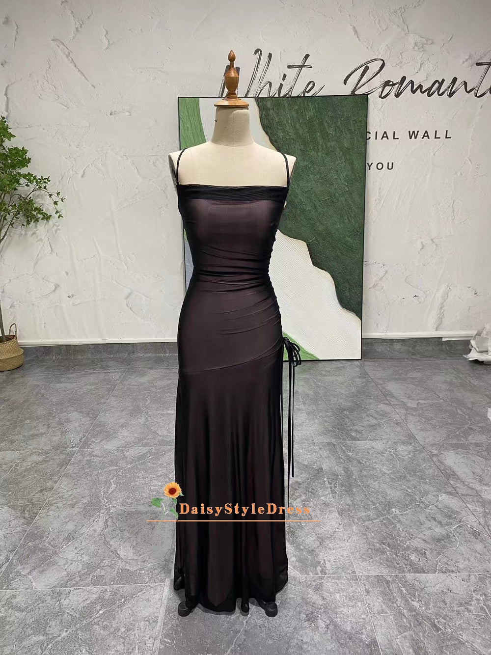 Fit & Flare Square Neck Black and Pink Prom Dress daisystyledress Fit & Flare Square Neck Black and Pink Prom Dress daisystyledress