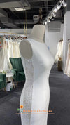 Fit and Flare White Wedding Dress