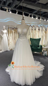 French Lace and Tulle Summer Wedding Dress