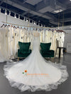 High Neckline Long Sleeve Luxury Wedding Dress
