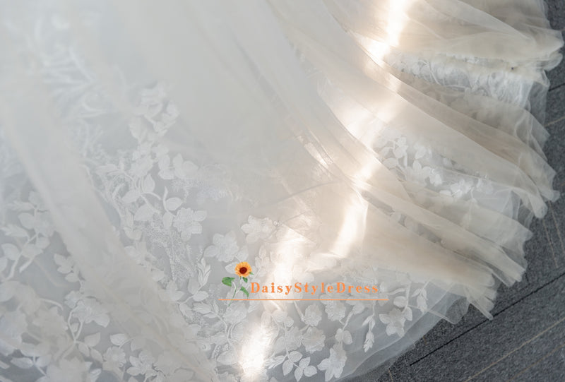 High Quality French Lace Wedding Gown