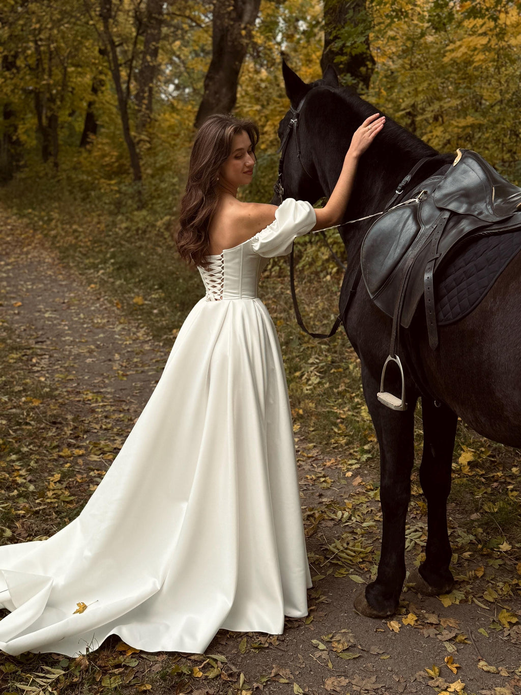 Ivory Bridal Dress with Train