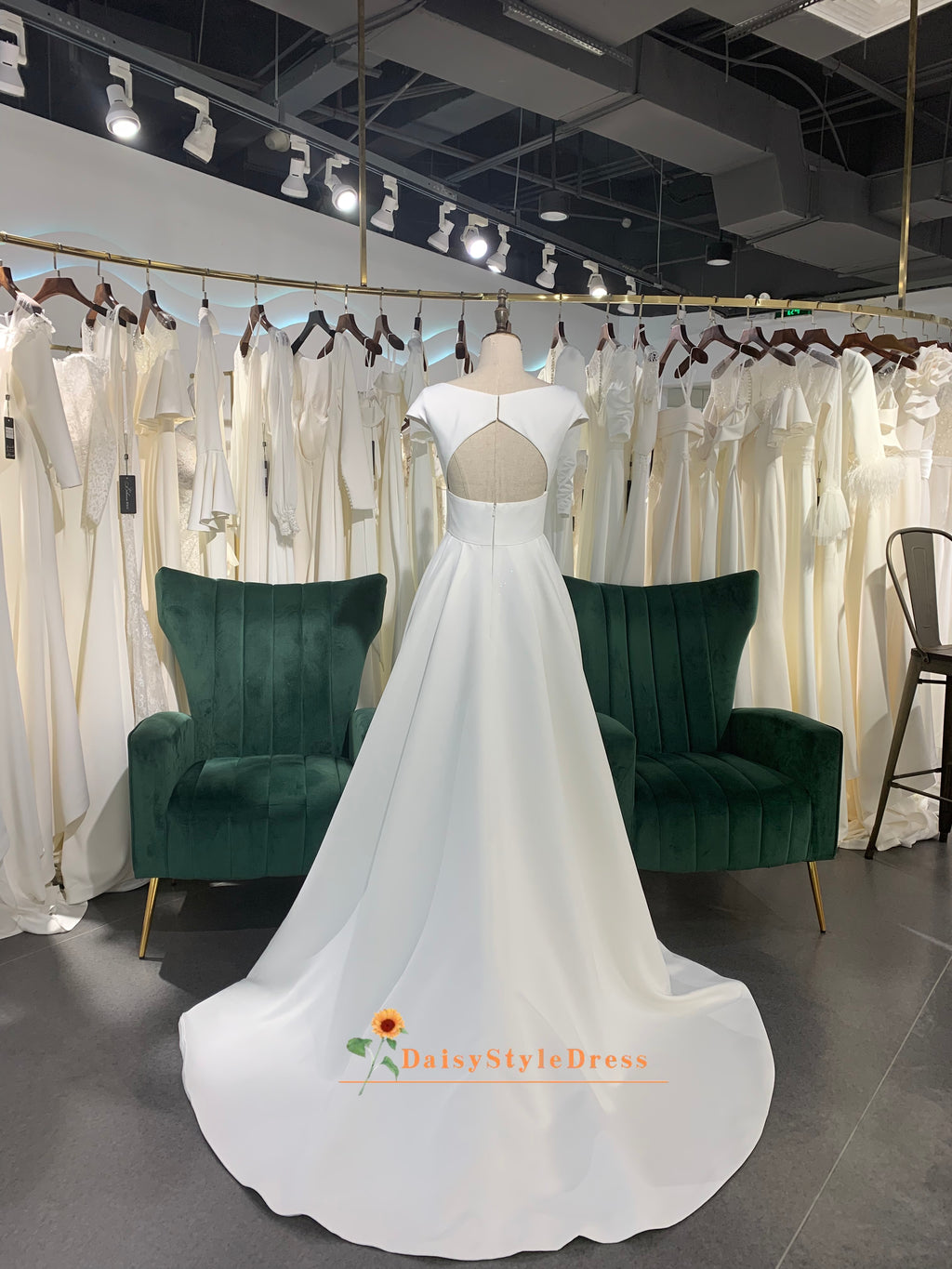 Keyhole Back Wedding Dress