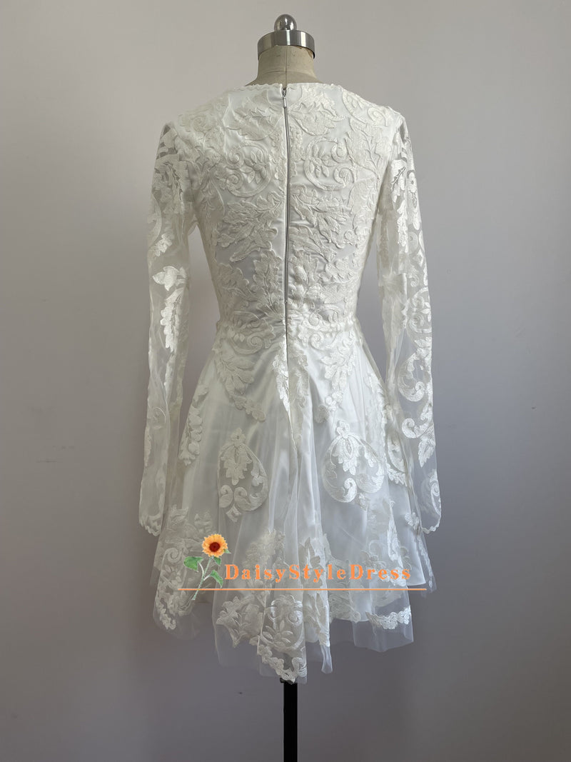 Long Sleeve Boho Wedding Dress