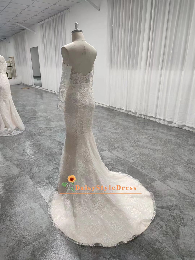 Long Sleeve Lace Bridal Dress