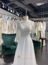 Long Sleeve Sheer Real Wedding Gown