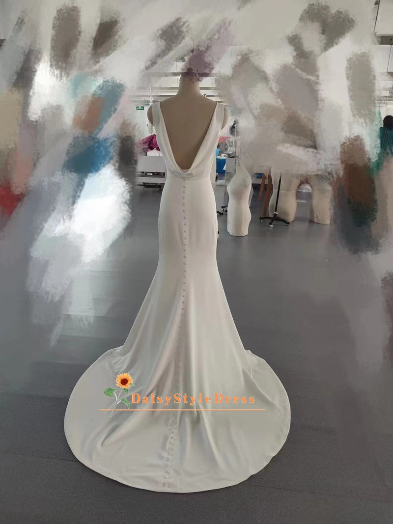 Simple White Bridal Dress