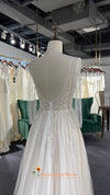 Low Back Pearl Wedding Dress