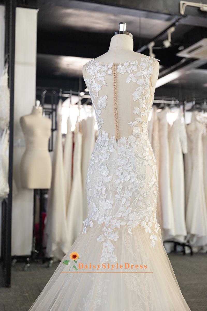 Mermaid High Quality French Wedding Gown