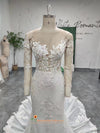Sheer Lace Mermaid Wedding Dress