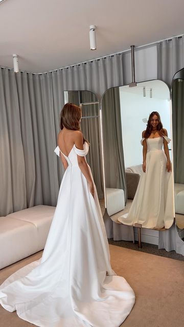 White Mermaid Off the Shoulder Satin Dress