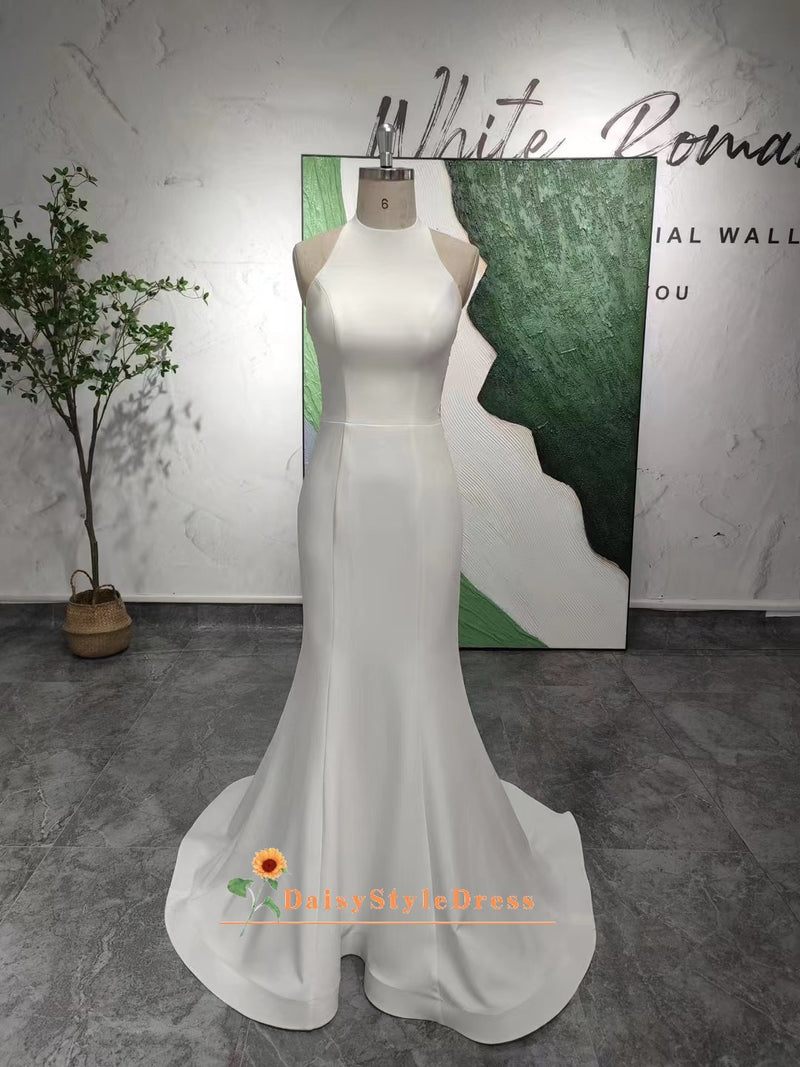 Simple Mermaid Wedding Dress