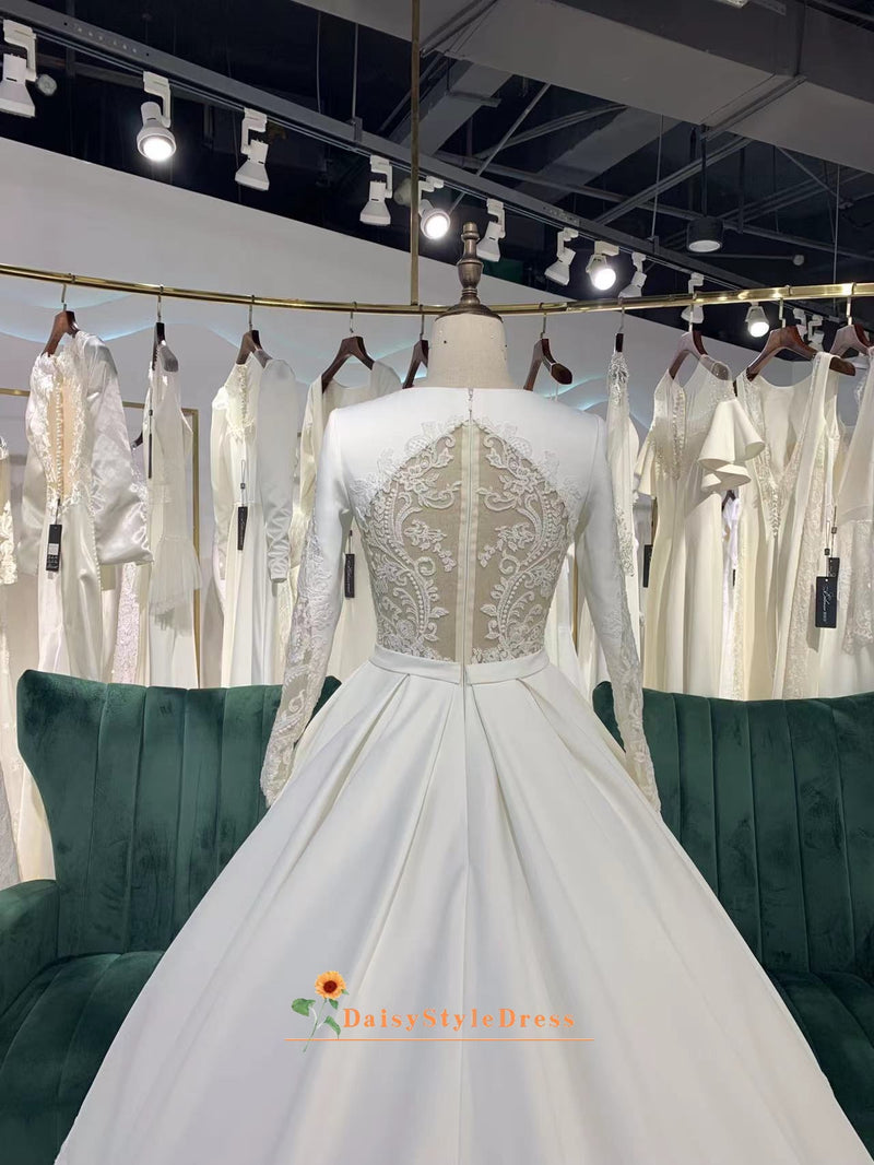 Modest Long Sleeve Wedding Dress