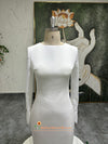 Sheath Long Sleeve Wedding Dress
