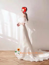 Off Shoulder Sleeve Wedding Gown