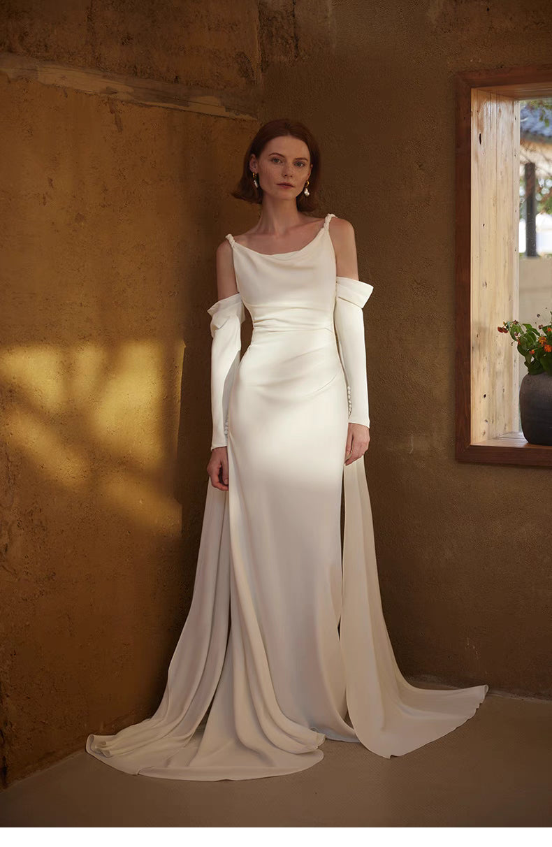 vintage long sleeve wedding dress