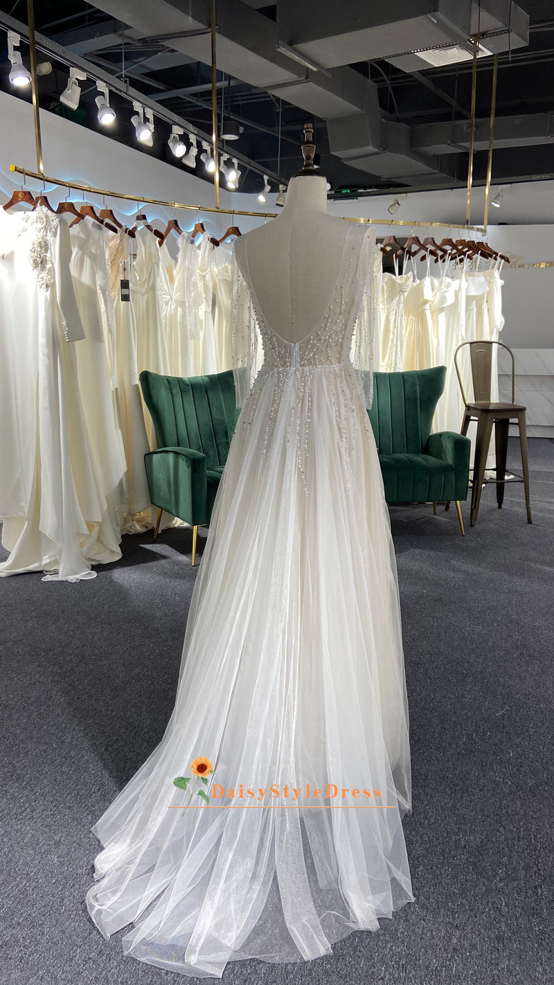 Pearl Low Back Wedding Dress