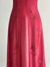 Spaghetti Straps Red Vintage Prom Dress